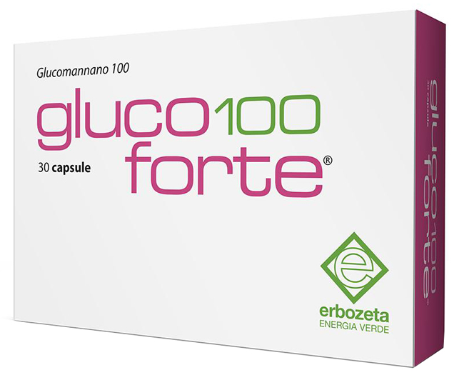 GLUCO 100 FORTE GLUCOMANNANO 100 30 CAPSULE DA 900 MG - FARMACIA33