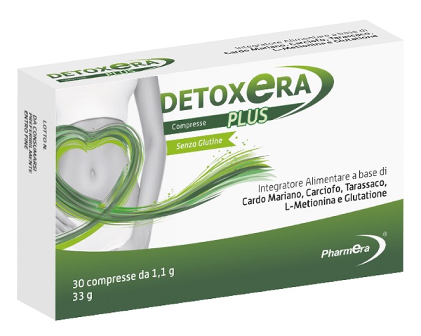 DETOXERA PLUS INTEGRATORE ALIMENTARE PER STIPSI E TRANSITO INTESTINALE 30 COMPRESSE - FARMACIA33