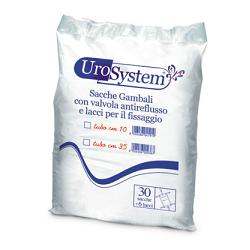 SACCA DI DRENAGGIO DA GAMBA PER INCONTINENZA UROSYSTEM TUBO 10 CM 30 PEZZI - FARMACIA33