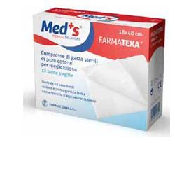 GARZA COMPRESSA MEDS FARMATEXA 12/8 18X40CM 12 PEZZI - FARMACIA33