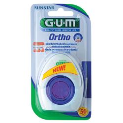 GUM ORTHO FLOSS FILO SPUGNOSO 50 PEZZI - FARMACIA33
