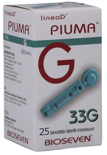 LANCETTE PUNGIDITO LINEA D PIUMA GAUGE 33 25 PEZZI - FARMACIA33