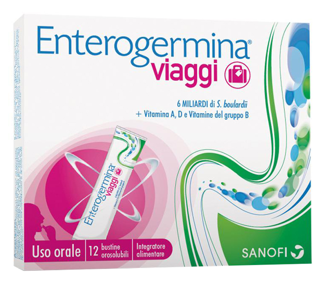 ENTEROGERMINA VIAGGI 12 BUSTINE OROSOLUBILI CONFEZIONE STANDARD - FARMACIA33