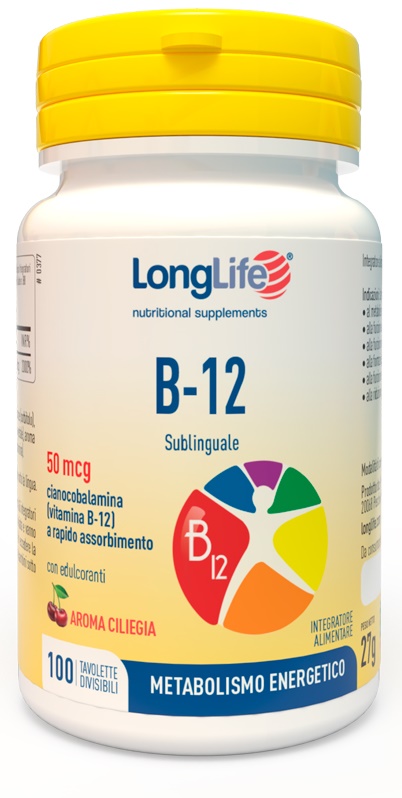 LONGLIFE B12 50MCG SUBLINGUALE 100 TAVOLETTE - FARMACIA33