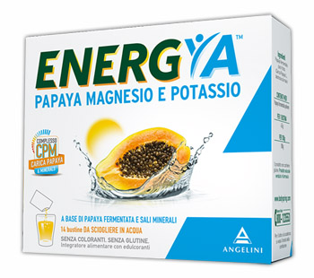 ENERGYA PAPAYA MAGNESIO POTASSIO 14 BUSTINE scad. fine 04/2025 - FARMACIA33