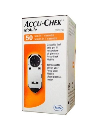 STRISCE MISURAZIONE GLICEMIA ACCU-CHEK MOBILE 50 TEST MIC 2  - FARMACIA33
