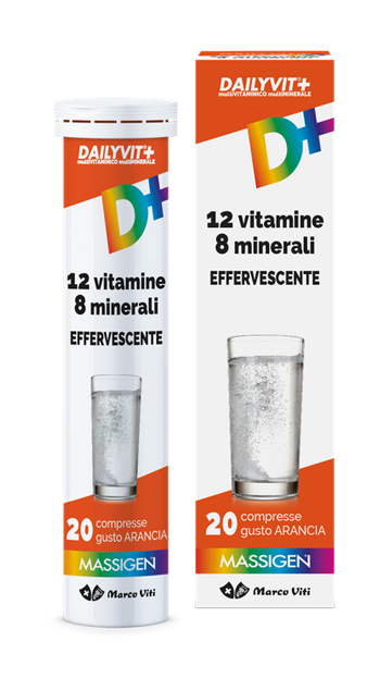 DAILYVIT+ 12 VITAMINE 8 MINERALI EFFERVESCENTE 20 COMPRESSE - FARMACIA33