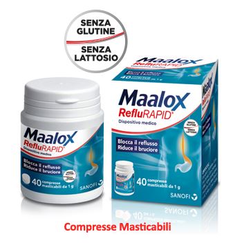 MAALOX REFLURAPID 40 COMPRESSE MASTICABILI - FARMACIA33