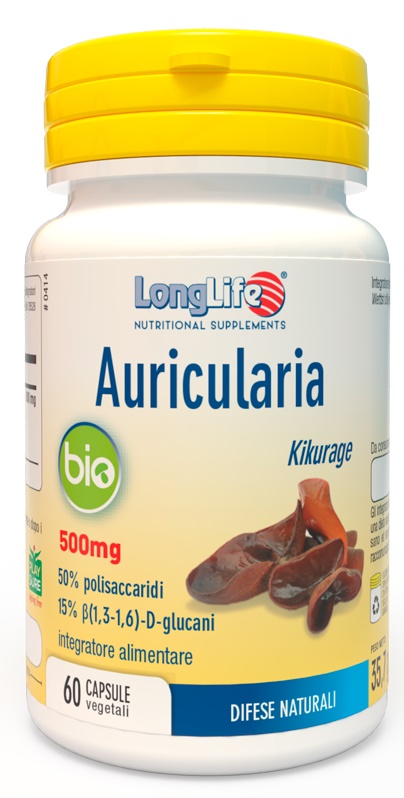 LONGLIFE AURICULARIA BIO 60 CAPSULE - FARMACIA33