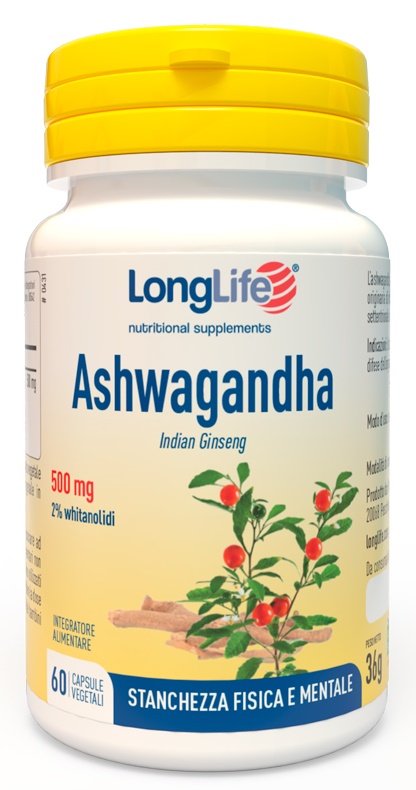 LONGLIFE ASHWAGANDHA 60 CAPSULE 500 MG - FARMACIA33
