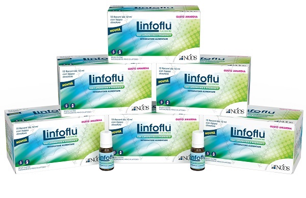 LINFOFLU MULTIPACK CONFEZIONE MULTIPLA DA 6 ASTUCCI X 15 FLACONCINI CONTIENE ZUCCHERO ED EDULCORANTE - FARMACIA33