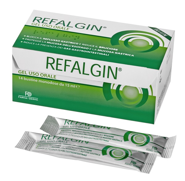 REFALGIN GEL OROSOLUBILE ANTIREFLUSSO 14 BUSTINE 15 ML - FARMACIA33