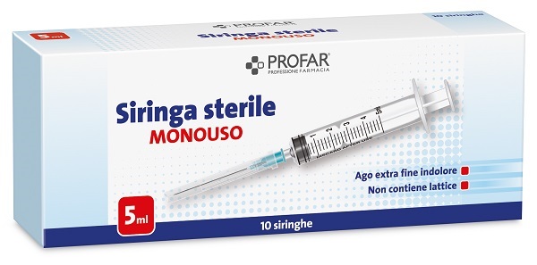 SIRINGA MONOUSO 5 ML PROFAR - FARMACIA33