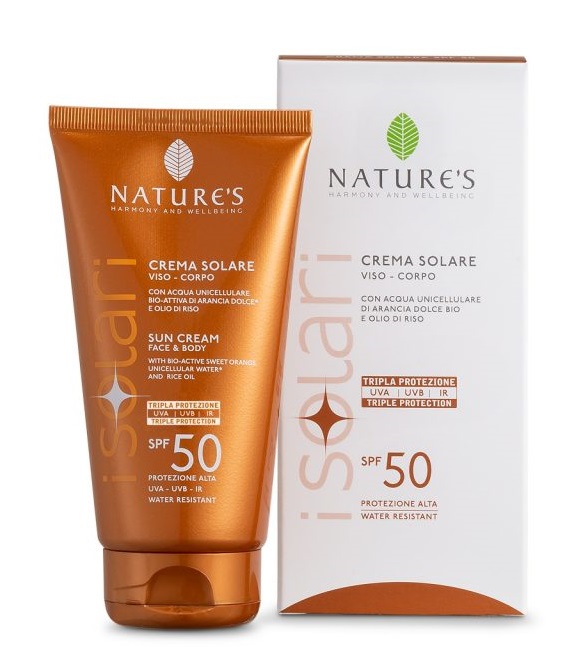 NATURE'S I SOLARI CREMA SOLARE VISO E CORPO SPF 50 IR SUN 150 ML - FARMACIA33