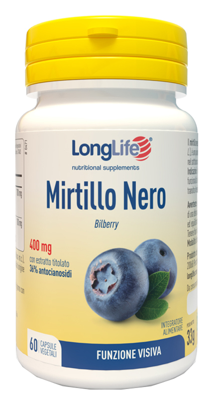 LONGLIFE MIRTILLO NERO 60 CAPSULE VEGETALI - FARMACIA33