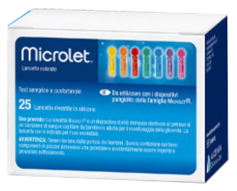 LANCETTE PUNGIDITO PER DISPOSITIVO MICROLET 25 PEZZI - FARMACIA33