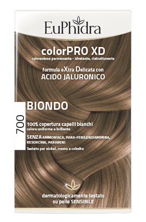 EUPHIDRA COLORPRO XD 700 BIONDO GEL COLORANTE CAPELLI IN FLACONE + ATTIVANTE + BALSAMO + GUANTI - FARMACIA33