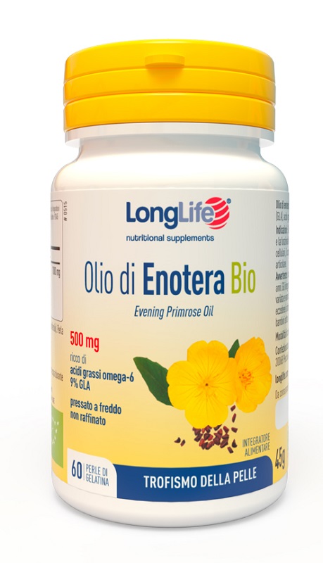 LONGLIFE OLIO ENOTERA BIO 500 MG 60 PERLE IN GELATINA - FARMACIA33