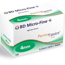 AGO PER PENNA DA INSULINA BD MICROFINE PENTAPOINT GAUGE 32 4 MM 100 PEZZI - FARMACIA33