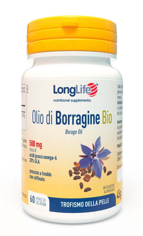 LONGLIFE OLIO BORRAGINE BIO 60 PERLE IN GELATINA - FARMACIA33