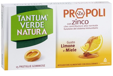 TANTUM VERDE NATURA 15 PASTIGLIE GOMMOSE LIMONE & MIELE - FARMACIA33