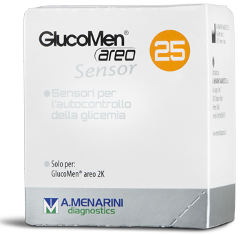 STRISCE MISURAZIONE GLICEMIA GLUCOMEN AREO SENSOR 25 PEZZI - FARMACIA33