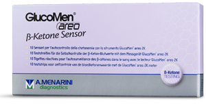 STRISCE MISURAZIONE CHETONEMIA GLUCOMEN AREO B-KETONE SENSOR 10 PEZZI - FARMACIA33