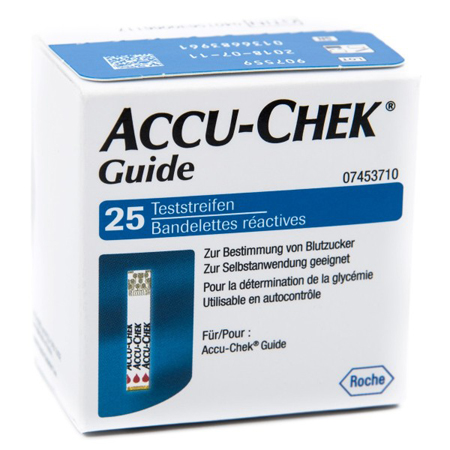 STRISCE MISURAZIONE GLICEMIA ACCU-CHEK GUIDE 25 PEZZI CONFEZIONE RETAIL - FARMACIA33
