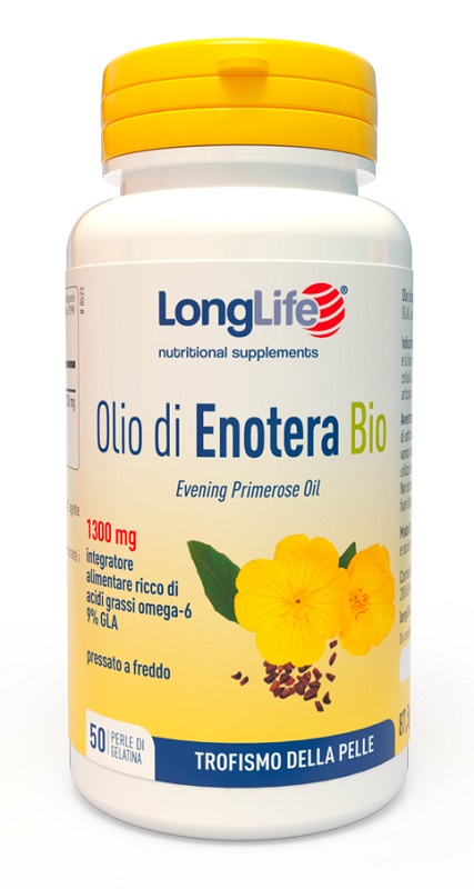 LONGLIFE OLIO ENOTERA BIO 1300 MG 50 PERLE IN GELATINA - FARMACIA33