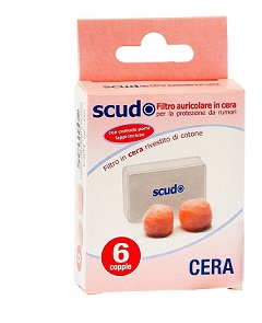 TAPPO AURICOLARE EARPLUG SCUDO IN CERA 6 COPPIE 12 PEZZI ARTICOLO 7EN081 - FARMACIA33