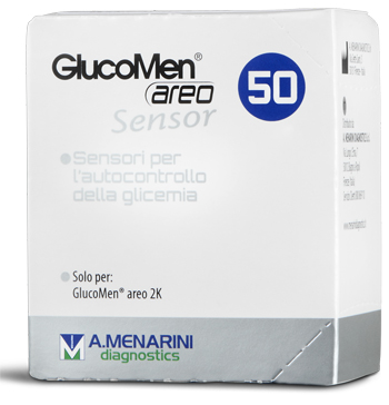 STRISCE MISURAZIONE GLICEMIA GLUCOMEN AREO SENSOR 50 PEZZI - FARMACIA33
