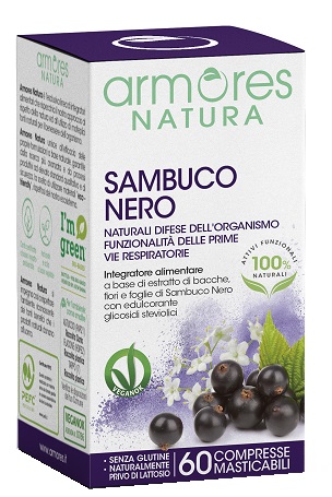 ARMORES NATURA SAMBUCO NERO 60 COMPRESSE MASTICABILI - FARMACIA33