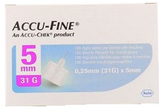 AGO PER PENNA DA INSULINA ACCU-FINE PEN NEEDLE ACCU-CHEK GAUGE 31 X 5MM 100 PEZZI - FARMACIA33