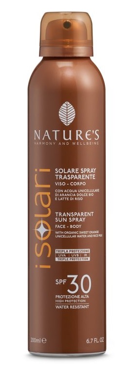 NATURES I SOLARI SPRAY TRASPARENTE SPF30 200 ML - FARMACIA33
