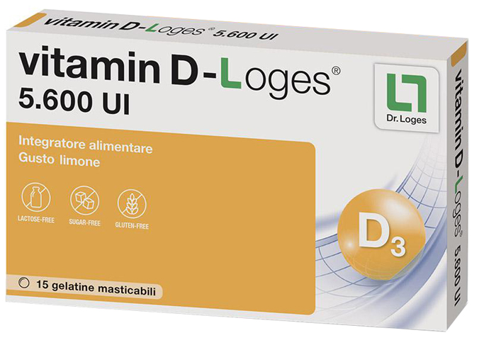 VITAMIN D-LOGES 15 GELATINE MASTICABILI GUSTO LIMONE - FARMACIA33