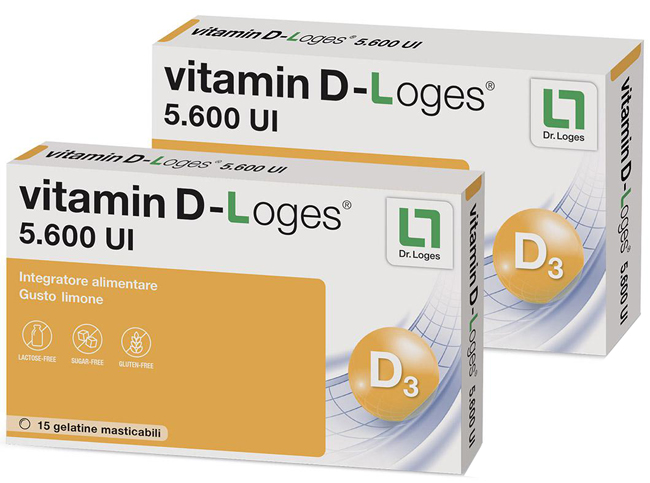 VITAMIN D-LOGES 30 GELATINE MASTICABILI GUSTO LIMONE 42 G - FARMACIA33