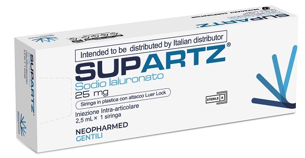 SIRINGA PRERIEMPITA INTRA-ARTICOLARE SUPARTZ ACIDO IALURONICO 25 MG 2,5 ML 1 PEZZO - FARMACIA33