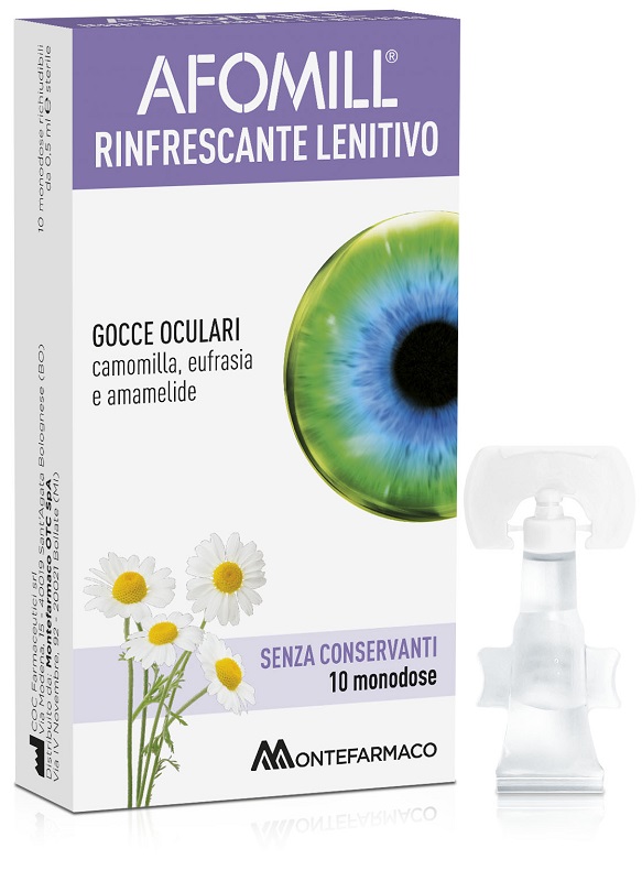 AFOMILL RINFRESCANTE SENZA CONSERVANTI 10 FIALE DA 0,5 ML - FARMACIA33