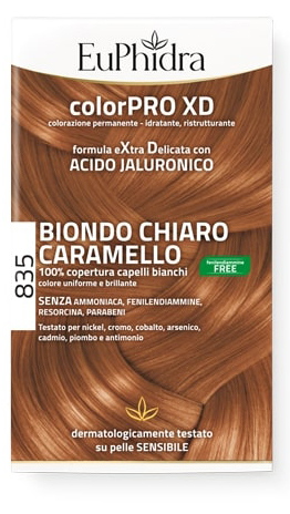 EUPHIDRA COLORPRO GEL COLORANTE CAPELLI XD 835 AVANA 50 ML IN FLACONE + ATTIVANTE + BALSAMO + GUANTI - FARMACIA33