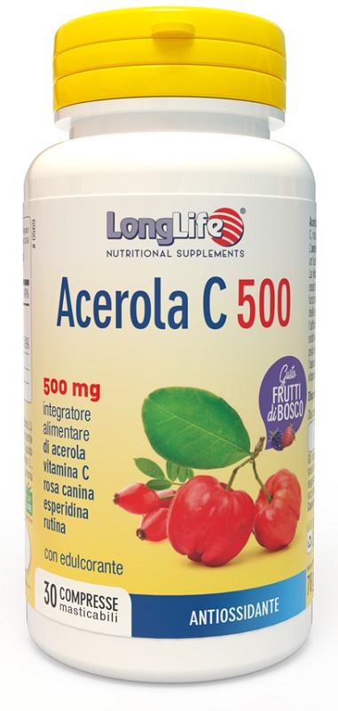 LONGLIFE ACEROLA C500 FRUTTI DI BOSCO 30 COMPRESSE - FARMACIA33