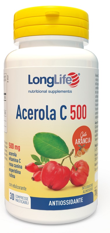 LONGLIFE ACEROLA C500 ARANCIA 30 COMPRESSE - FARMACIA33