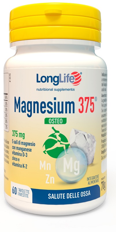 LONGLIFE MAGNESIUM 375 OSTEO 60 TAVOLETTE - FARMACIA33