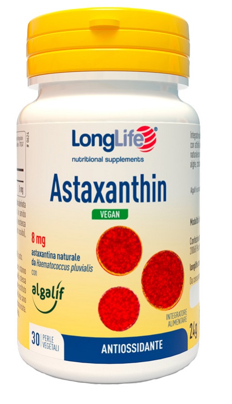 LONGLIFE ASTAXANTHIN VEGAN 30 PERLE - FARMACIA33