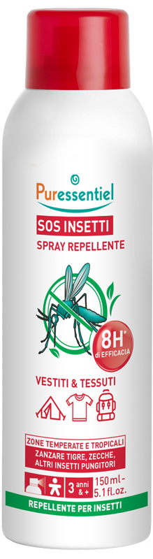 SOS INSETTI SPRAY REPELLENTE VESTITI&TESSUTI 150 ML - FARMACIA33