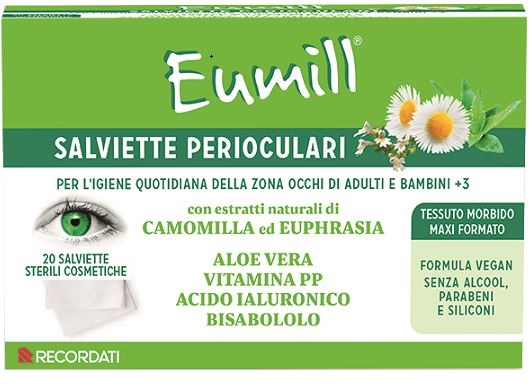 EUMILL SALVIETTE PERIOCULARI 20 PEZZI - FARMACIA33