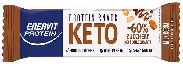 ENERVIT PROTEIN SNACK KETO MILK COCOA 35 G - FARMACIA33