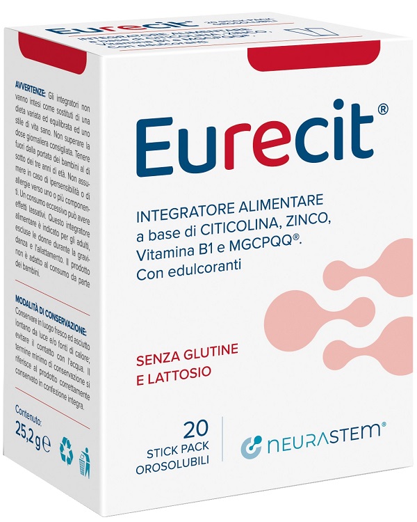 EURECIT 20 STICK PACK OROSOLUBILI DA 1,26 G - FARMACIA33