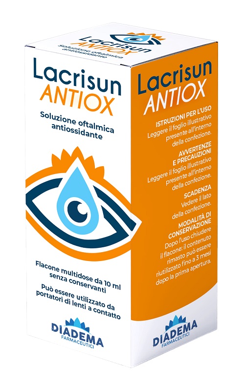 LACRISUN ANTIOX SOLUZIONE OFTALMICA ANTIOSSIDANTE OCCHI FLACONE MULTIDOSE 10 ML - FARMACIA33