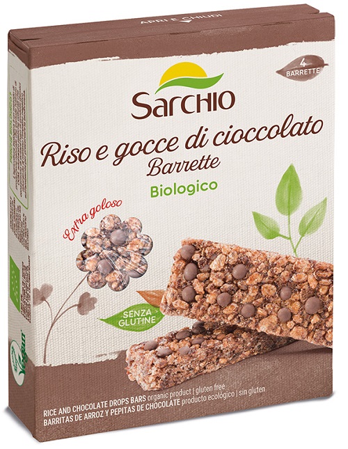 RISO E GOCCE DI CIOCCOLATO 4 BARRETTE BIOLOGICHE X 20 G - FARMACIA33