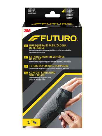 TUTORE PER POLSO REVERSIBILE FUTURO NERO 1 PEZZO - FARMACIA33